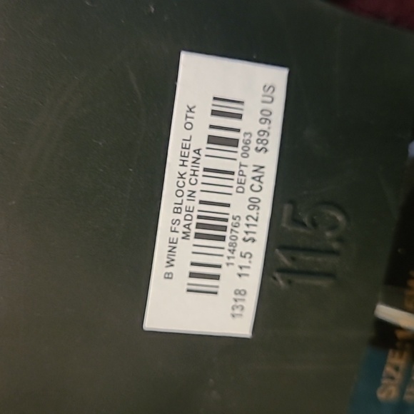 Torrid Berry color sz 11.5 Block Heel Over The Knee Boot wide calf maroon new - Picture 6 of 6